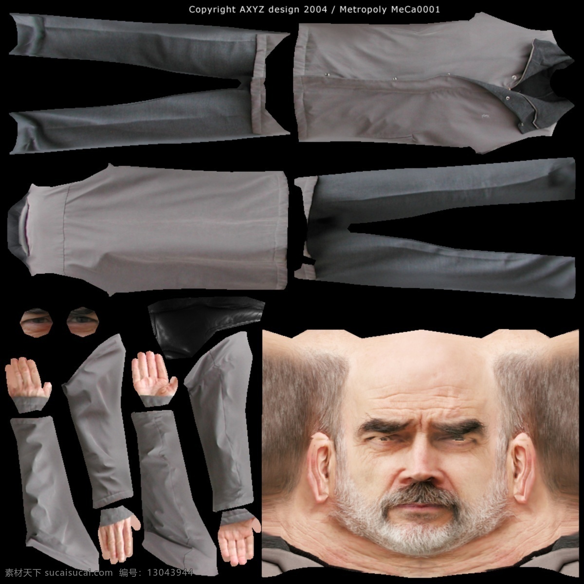 低 模 男人 模型 cman 人物模型 人物角色 3d模型素材 动植物模型