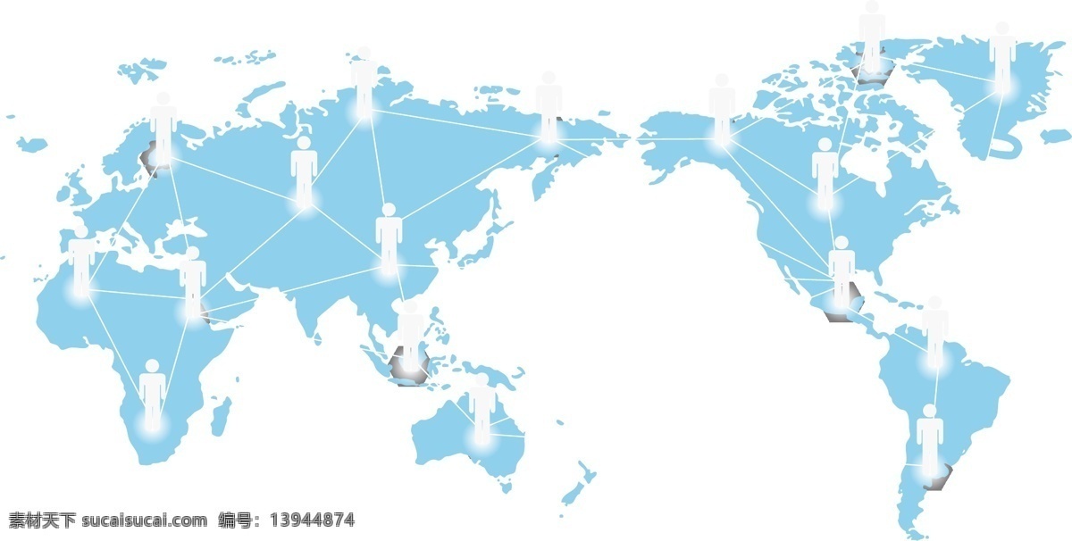 蓝色地图元素 蓝色 纹理 水墨 地图 世界
