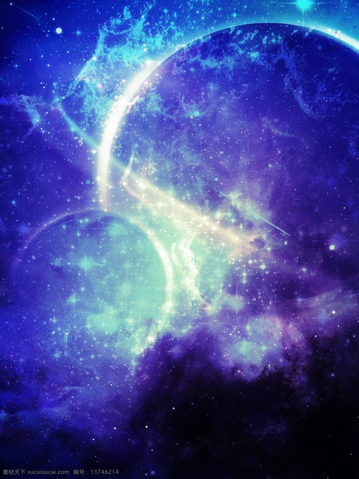 科幻 蓝色 背景 电竞背景 电音 电影海报背景 电商背景 科技感 宇宙 太空 银河 未来感 星球 票 飘 注册页面 炫酷背景 广告背景