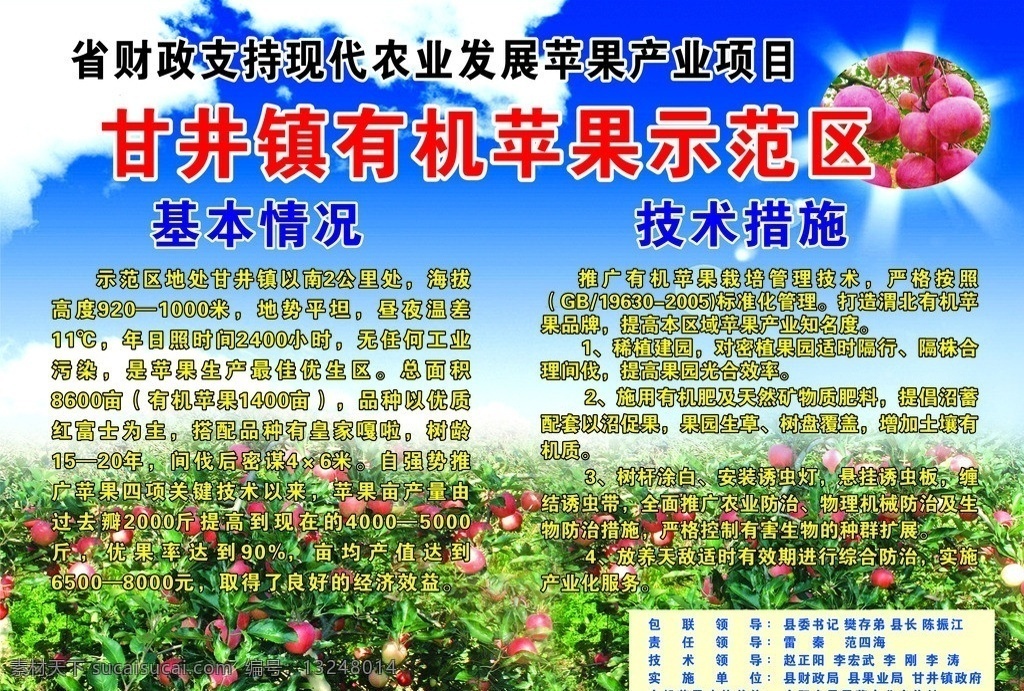 果园示范基地 苹果园 示范区 示范基地 蓝天 有机 田园风光 自然景观 矢量