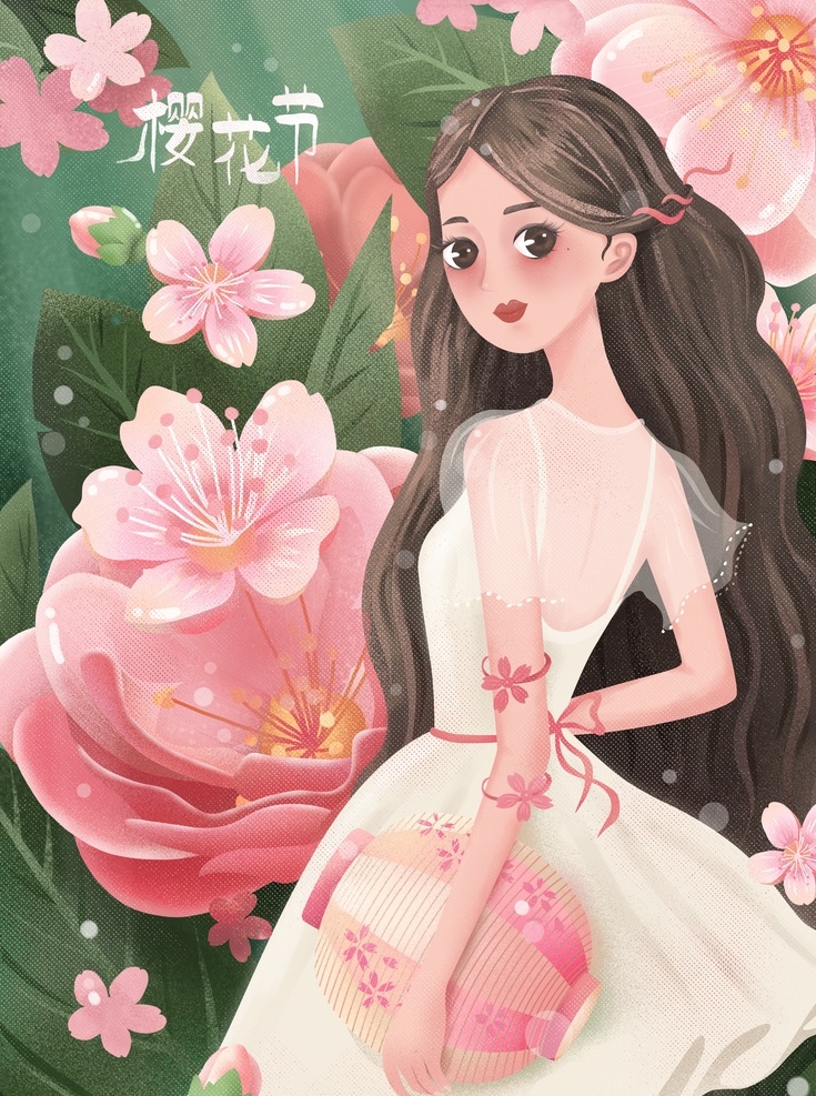 唯美 壁纸 复古 风景画 水彩画 插画 手绘插画 唯美插画 分层 人物