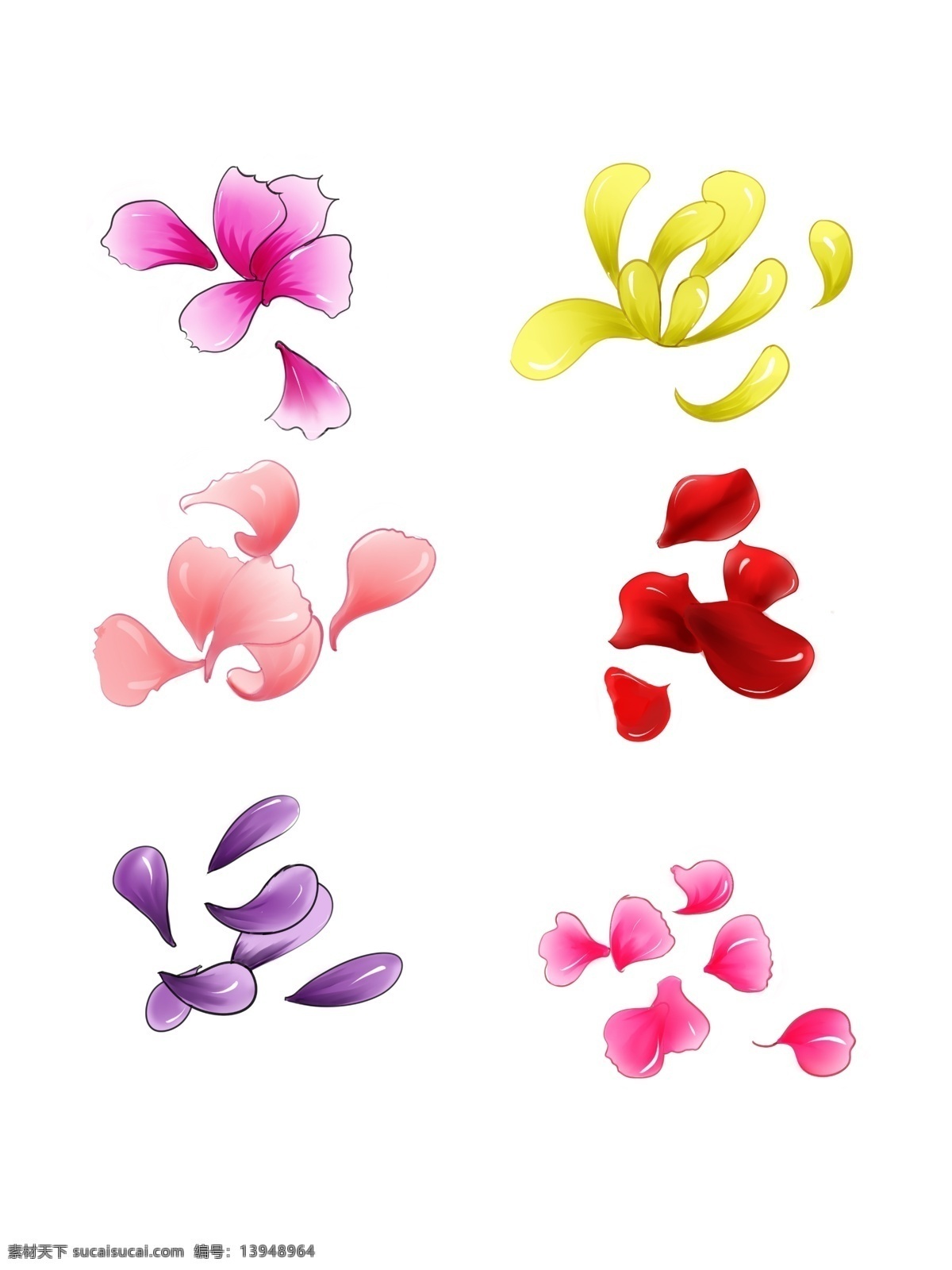 漂浮 美丽 花瓣 玫瑰花 菊花 桃花 小清新 紫荆花 元素 灵活 灵动 小巧