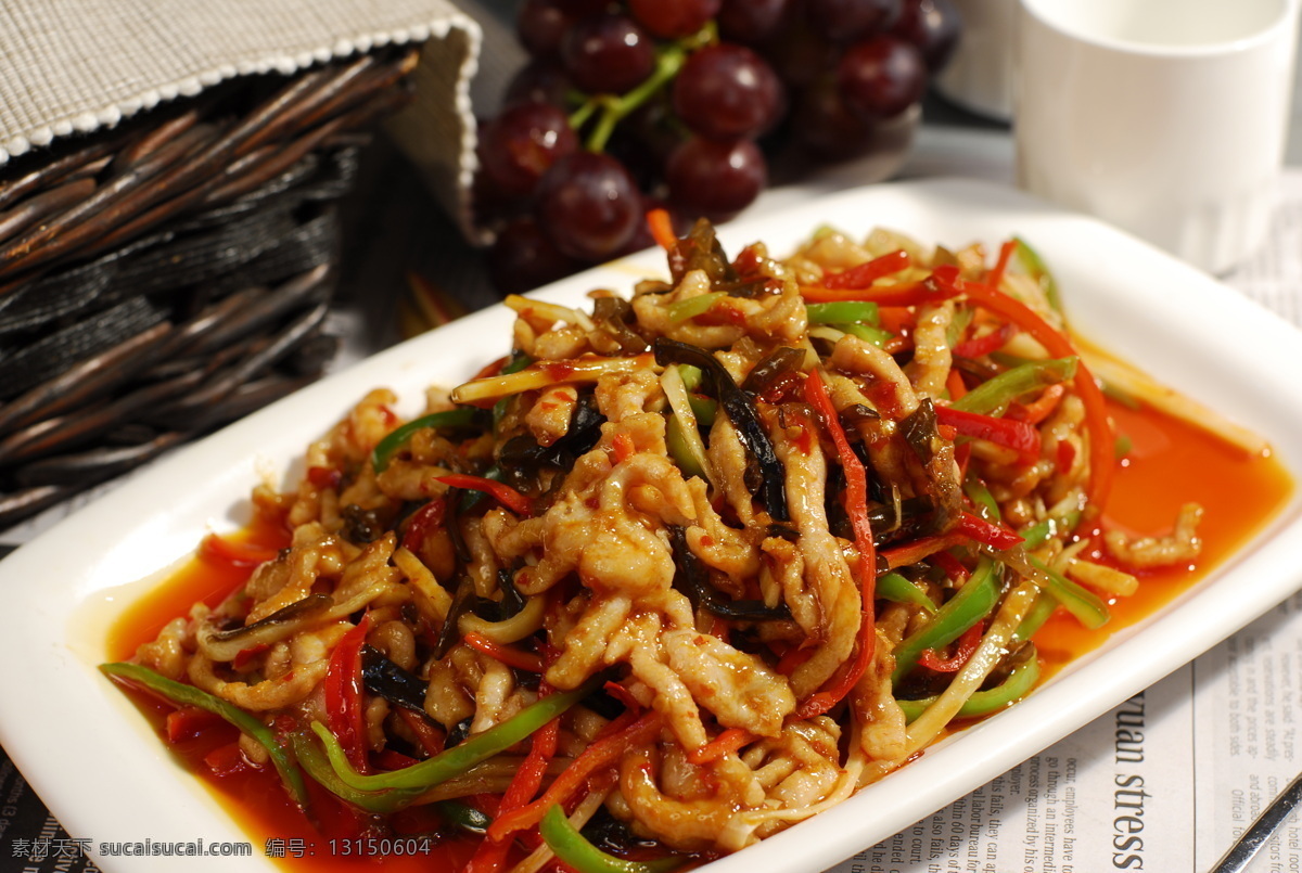 鱼香肉丝 鱼香 肉丝 热菜 炒菜 东北菜 传统美食 餐饮美食 高清菜谱用图