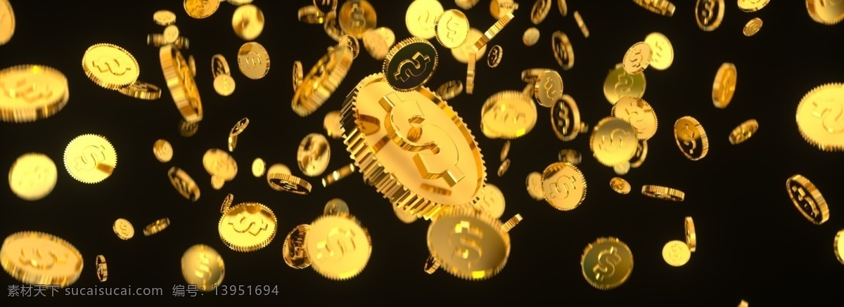 三维 金币 钱币 金属 币 立体 经济 金融 理财