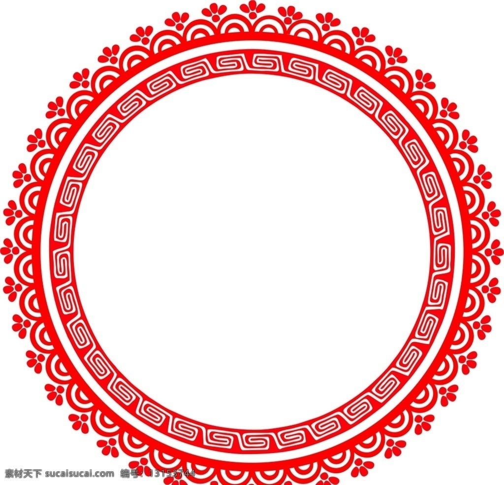 剪纸相框 中国风 剪纸 相框 婚庆 回字纹 室内广告设计