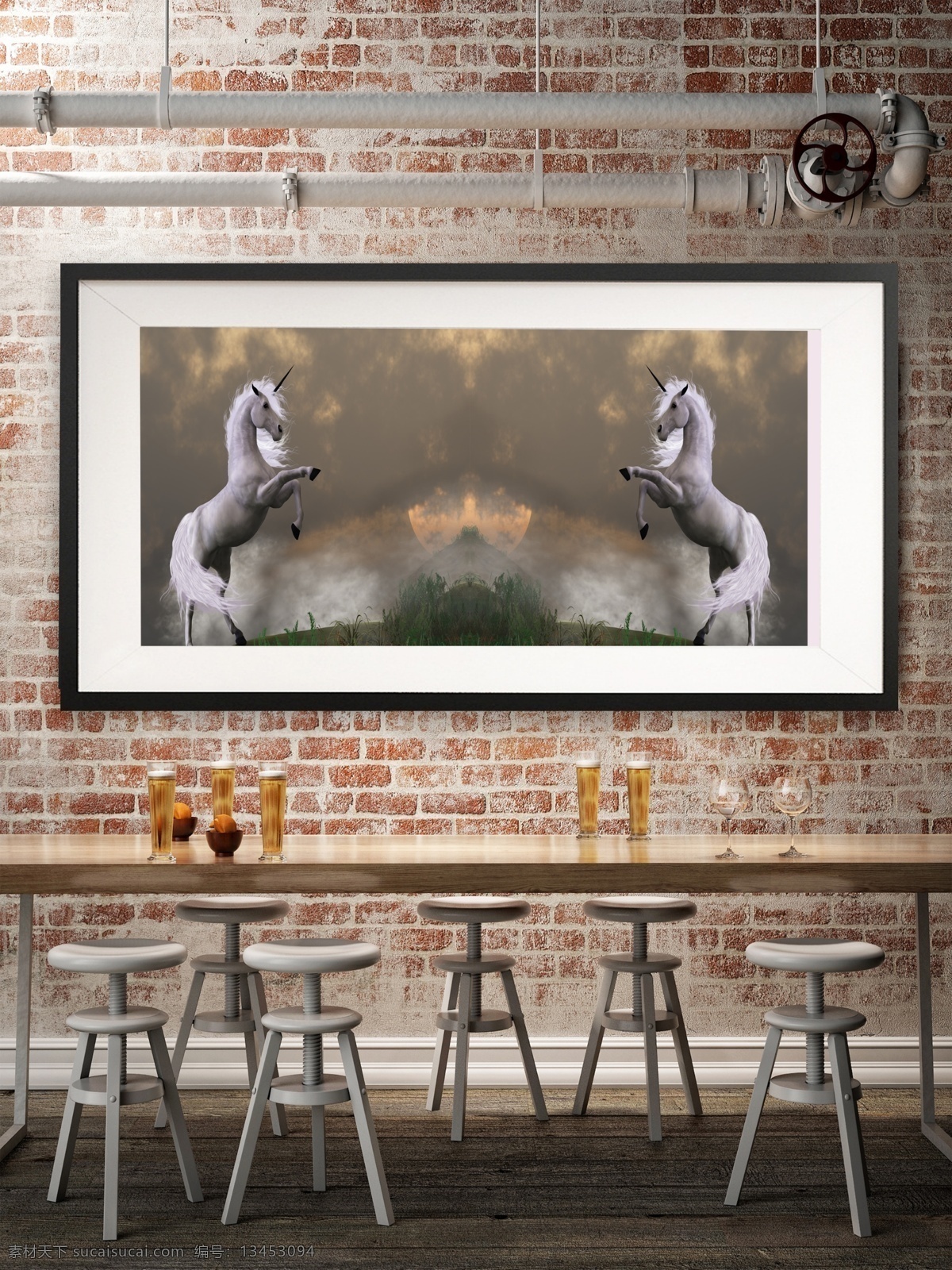 手绘 彩绘 装饰画 含 效果图 手绘彩绘 装饰 画 装饰画设计 分层 背景素材