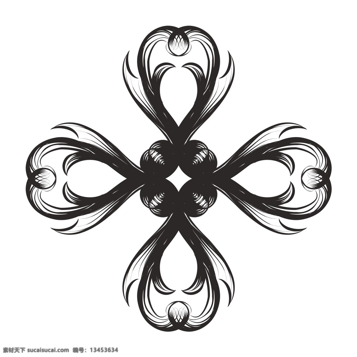 欧式 古风 复古 黑色 花纹 手绘 装饰设计 装饰