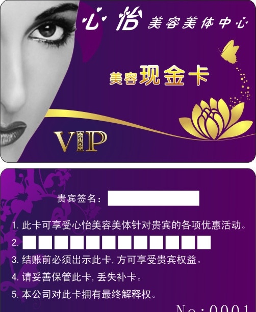 美容会员卡 美容 美容院 女人 美女 美容贵宾卡 美容金卡 vip 矢量