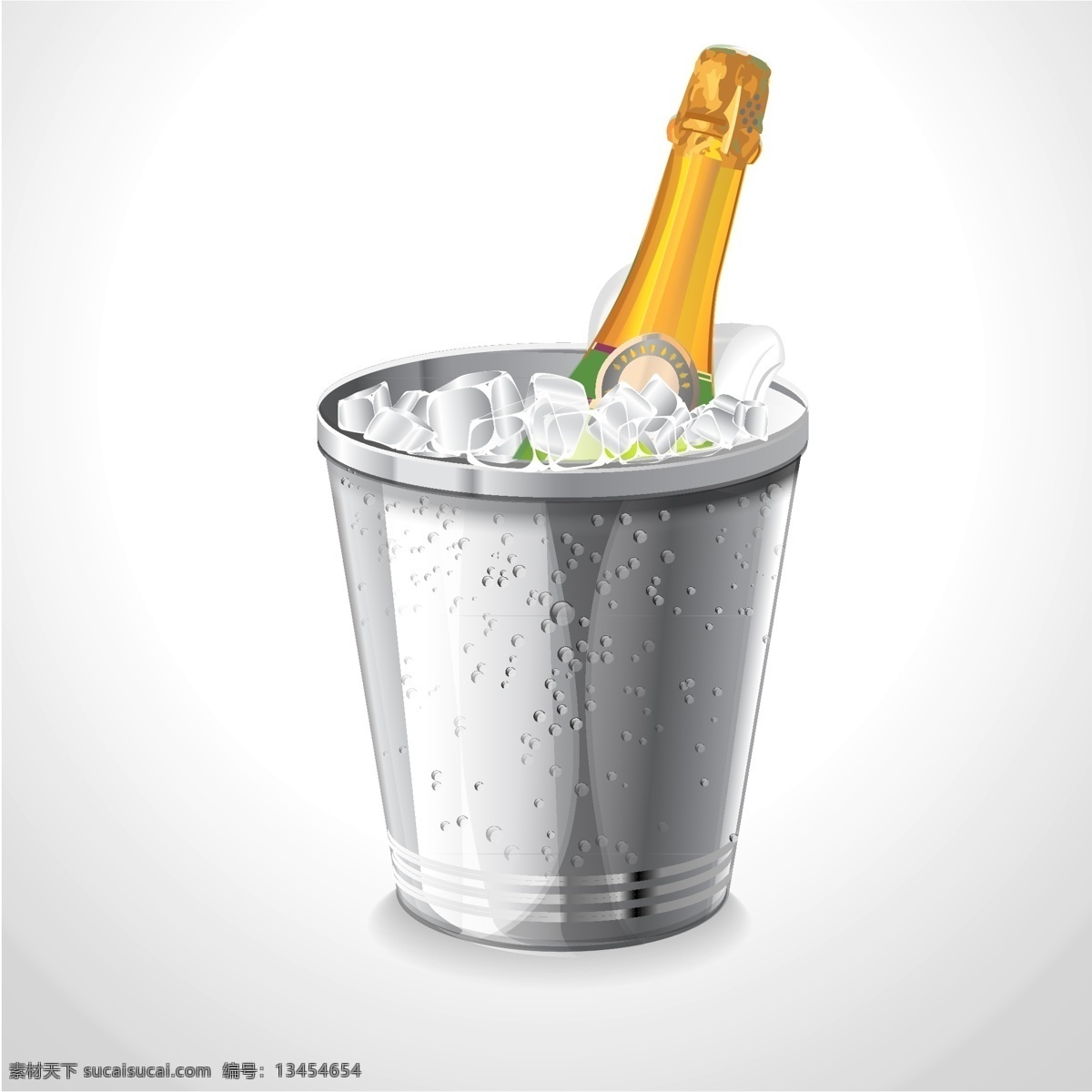 香槟素材 香槟 香槟酒 冰桶与香槟 冰桶 共享设计矢量 生活百科 餐饮美食