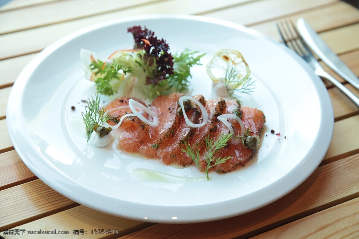 三文鱼美食 三文鱼 食物 美食 健康 营养 新鲜 装饰 餐盘 餐具 餐饮美食 西餐美食