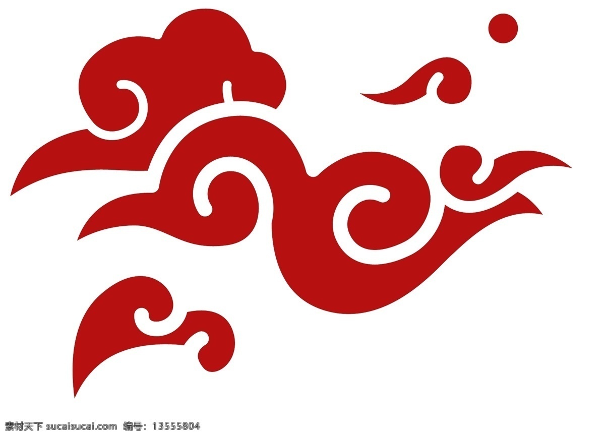 朱砂 红色 中 国风 祥云 朱砂红 中国风 云朵 装饰图案