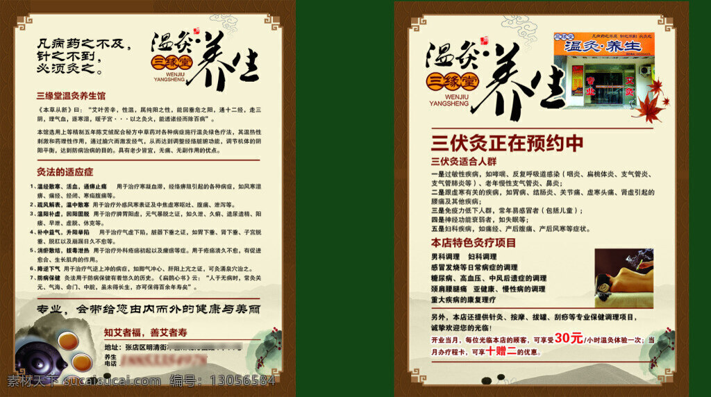 养生单页 黄色 养生 中国 单页 海报 红色边框 传统 医药