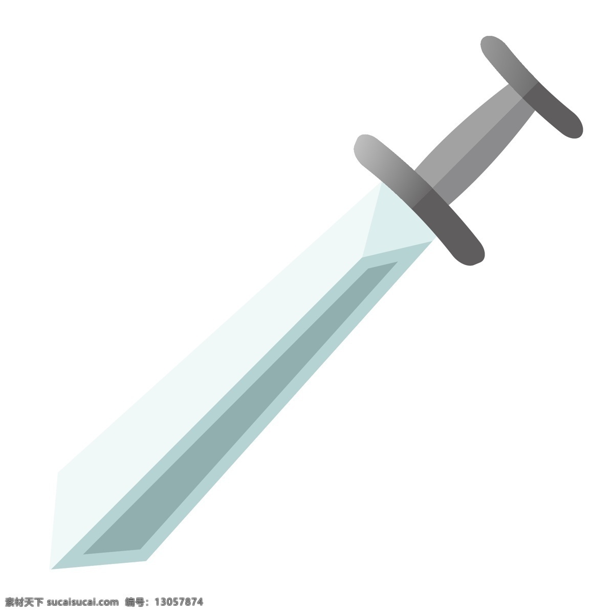 立体 宝剑 装饰 插画 灰色的宝剑 立体宝剑 漂亮的宝剑 创意宝剑 锋利的宝剑 古风宝剑 宝剑插画