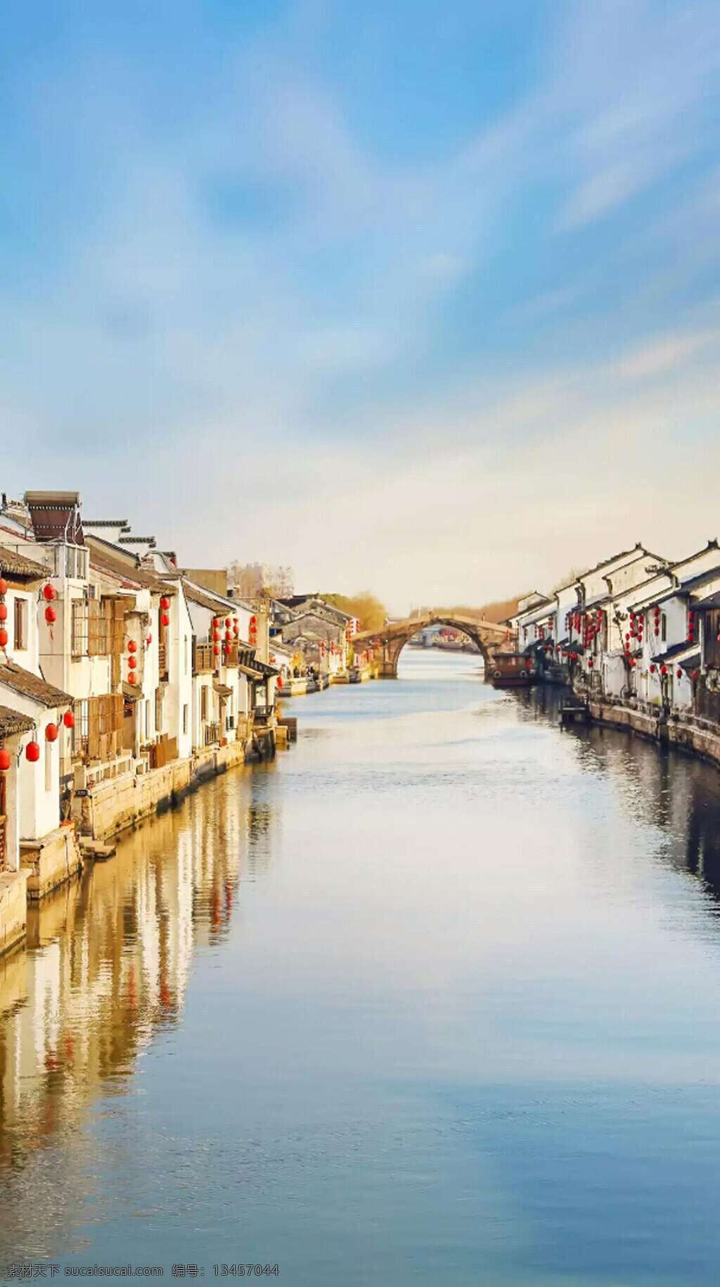 江南水乡 水乡 水乡桥 水乡房屋 两岸房屋 景观 旅游摄影 人文景观