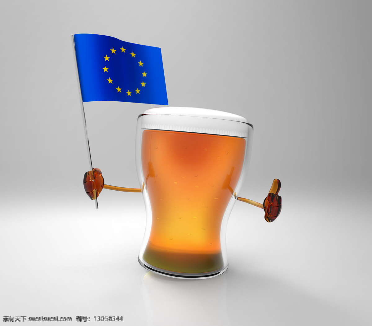 欧洲联盟 国旗 啤酒 欧洲联盟国旗 旗子 餐厅美食 美味 酒水饮料 餐饮美食 灰色