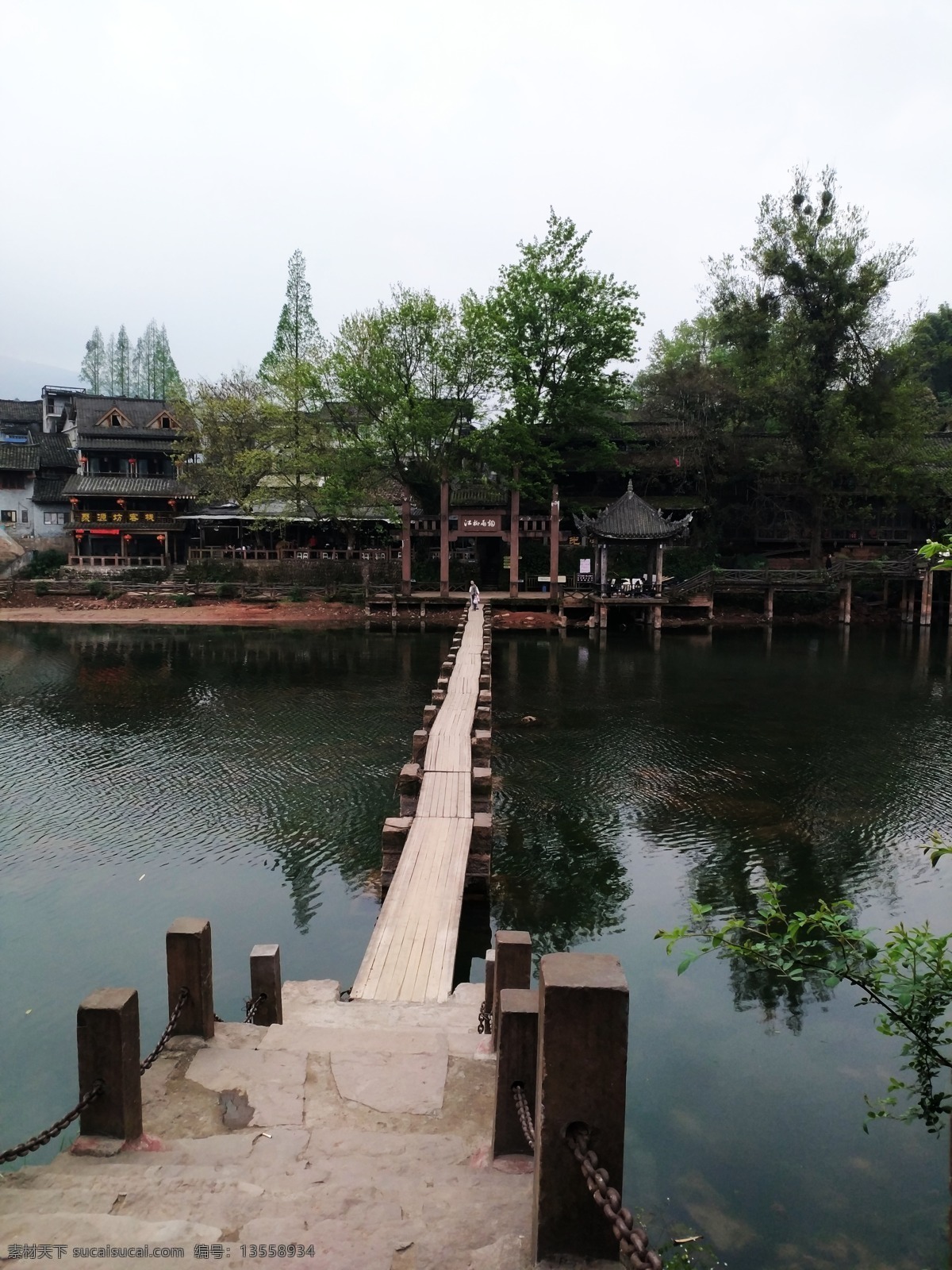 栈桥 旅游 柳江 绿水 古镇 旅游摄影 国内旅游