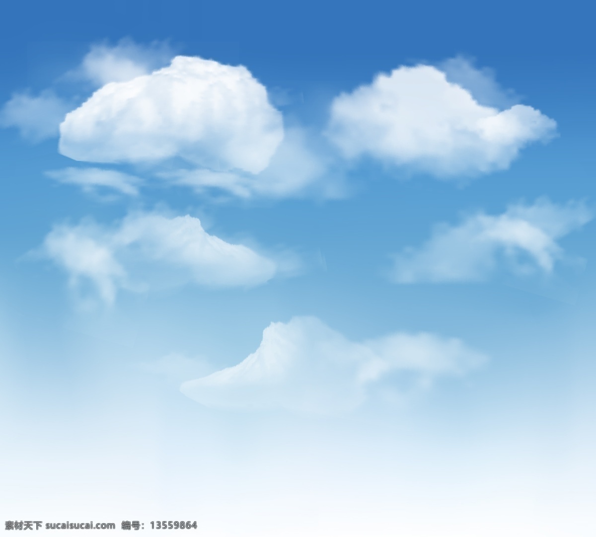 蓝天 白云 矢量 天空 云 向量的风景 洁白的云朵 装饰素材 油画