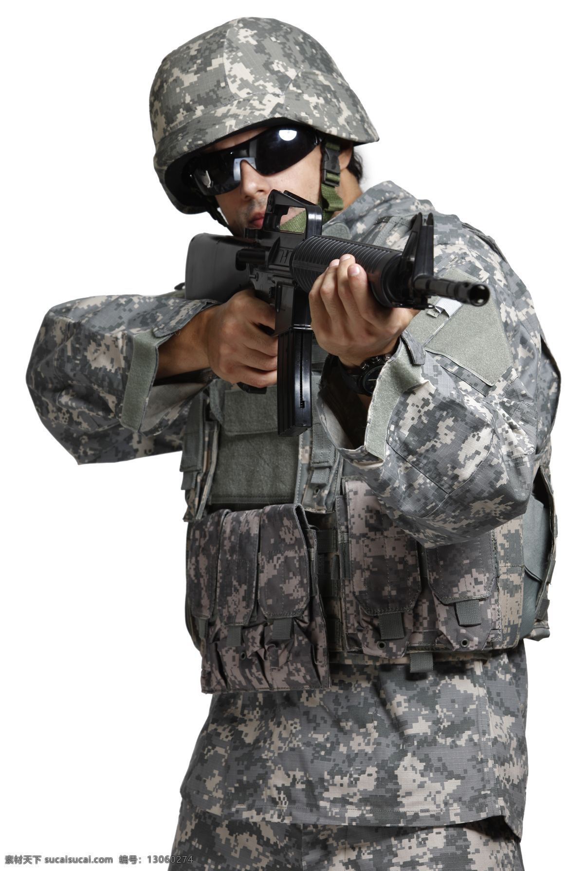 狙击手 迷彩装 男模特 特种部队 特种兵 职业人物 人物图库