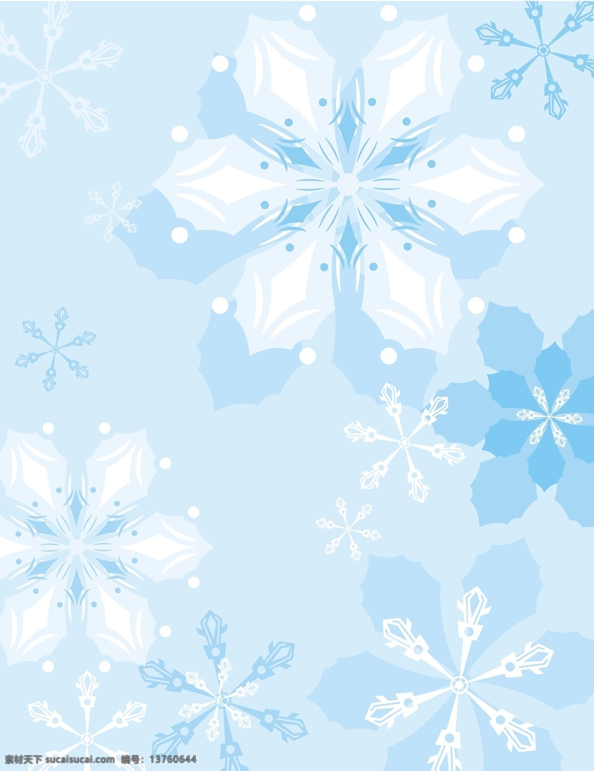 圣诞 雪花 元素 多种雪花形状 矢量图 其他矢量图