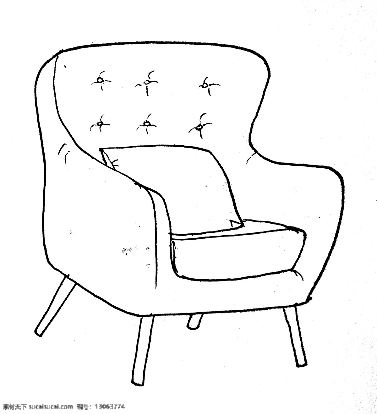 线描 简约 沙发 家具 家具插画 卡通插画 线描插画 线描家具 简约沙发插画 沙发线描 沙发插画