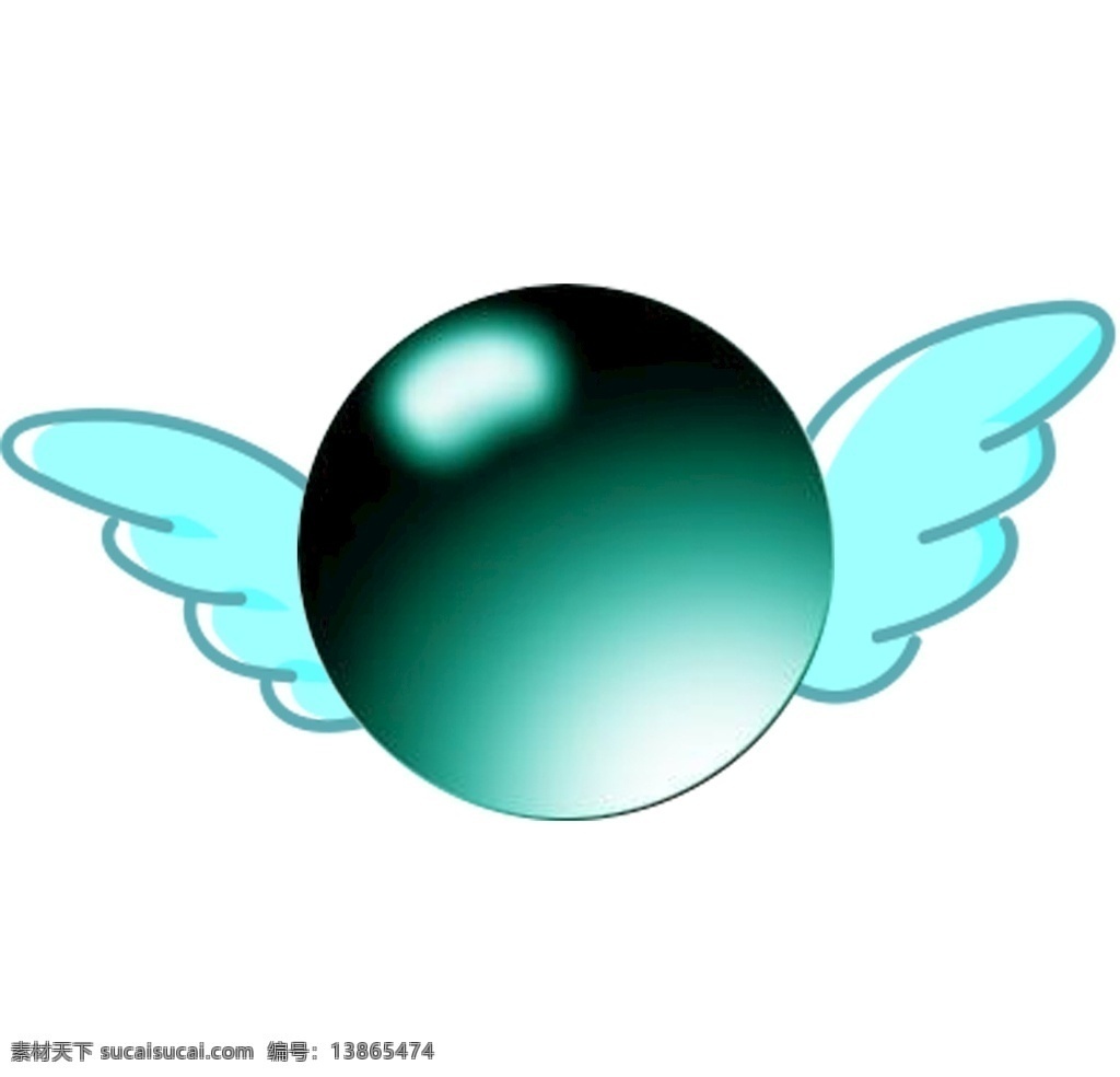 飞翔的水珠 翅膀 圆 教育 梦想logo 蓝色 动漫动画