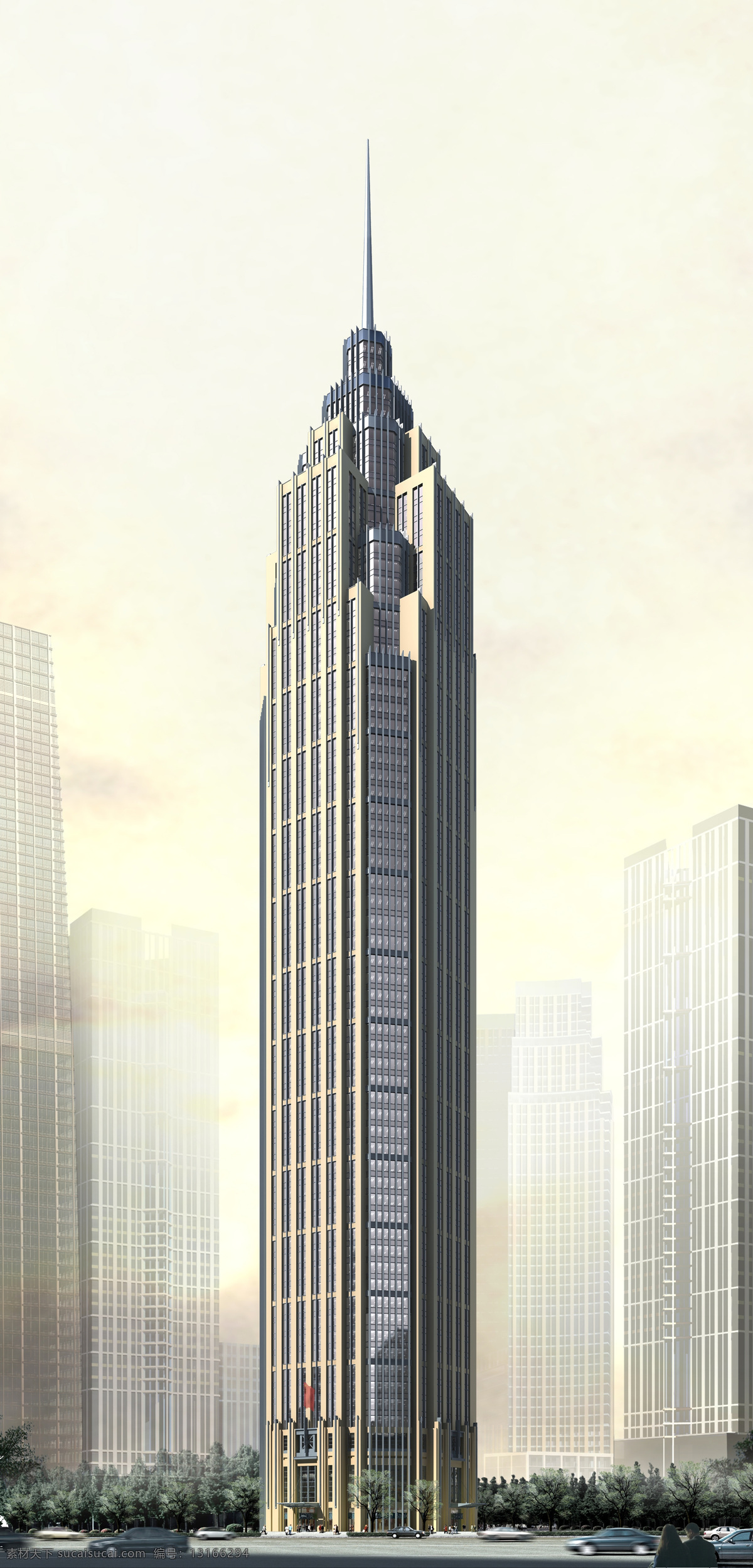 商业效果图 写字楼效果图 建筑 景观 外立面 环境设计 建筑设计