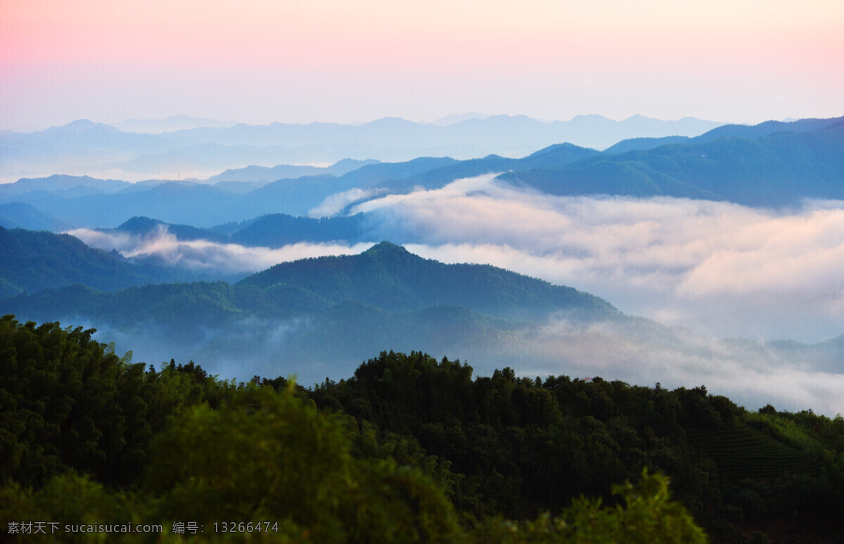 云山雾海 云海 晨曦 风光 霍山 安徽 自然风景 自然景观