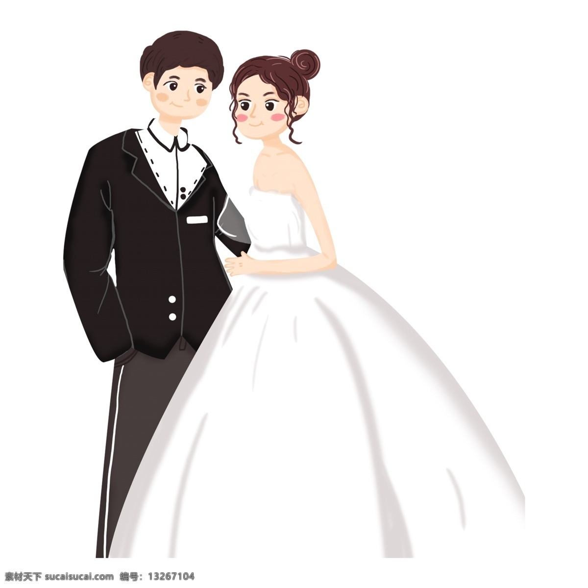 唯美 浪漫 新娘 新郎 人物 装饰 婚礼装饰素材 透明素材 人元素