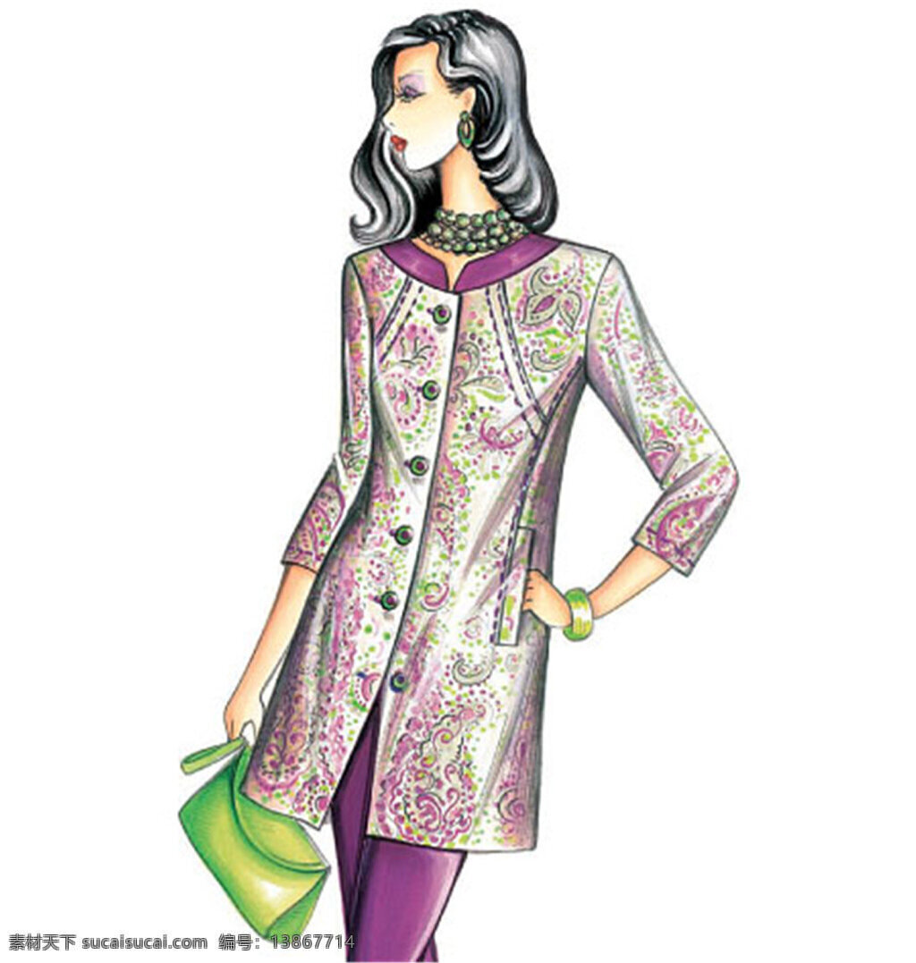 紫色 碎花 外套 设计图 服装设计 时尚女装 职业女装 职业装 女装设计 效果图 短裙 衬衫 服装 服装效果图 连衣裙