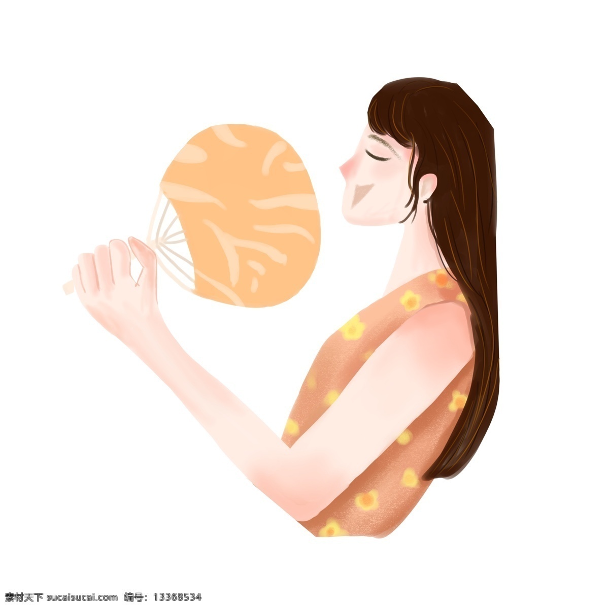 可爱 风 手绘 女孩 免 抠 元素 人元素 少女 卡通 插画元素 免扣素材 简约风 生物静物