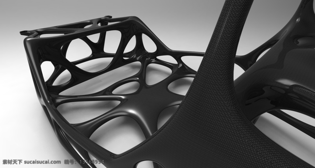 有机 框架 结构 汽车 碳 纤维 车架 种族 底盘 3d模型素材 其他3d模型