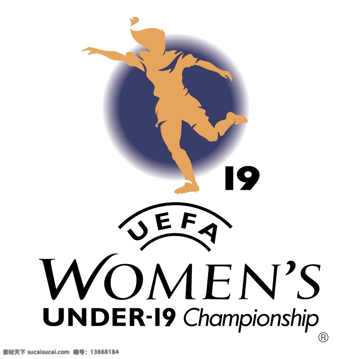 欧 足联 女子 冠军 免费 女足 u19 锦标赛 徽标 标识 psd源文件 logo设计