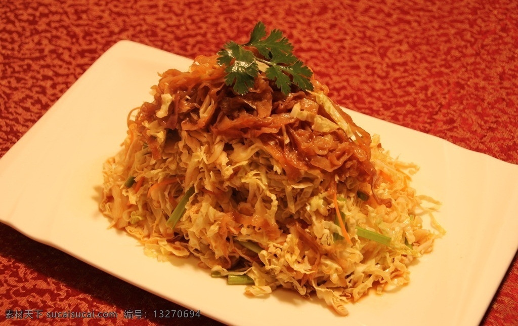 白菜心拌蛰皮 餐饮 凉菜 白菜心 蛰皮 传统美食 餐饮美食