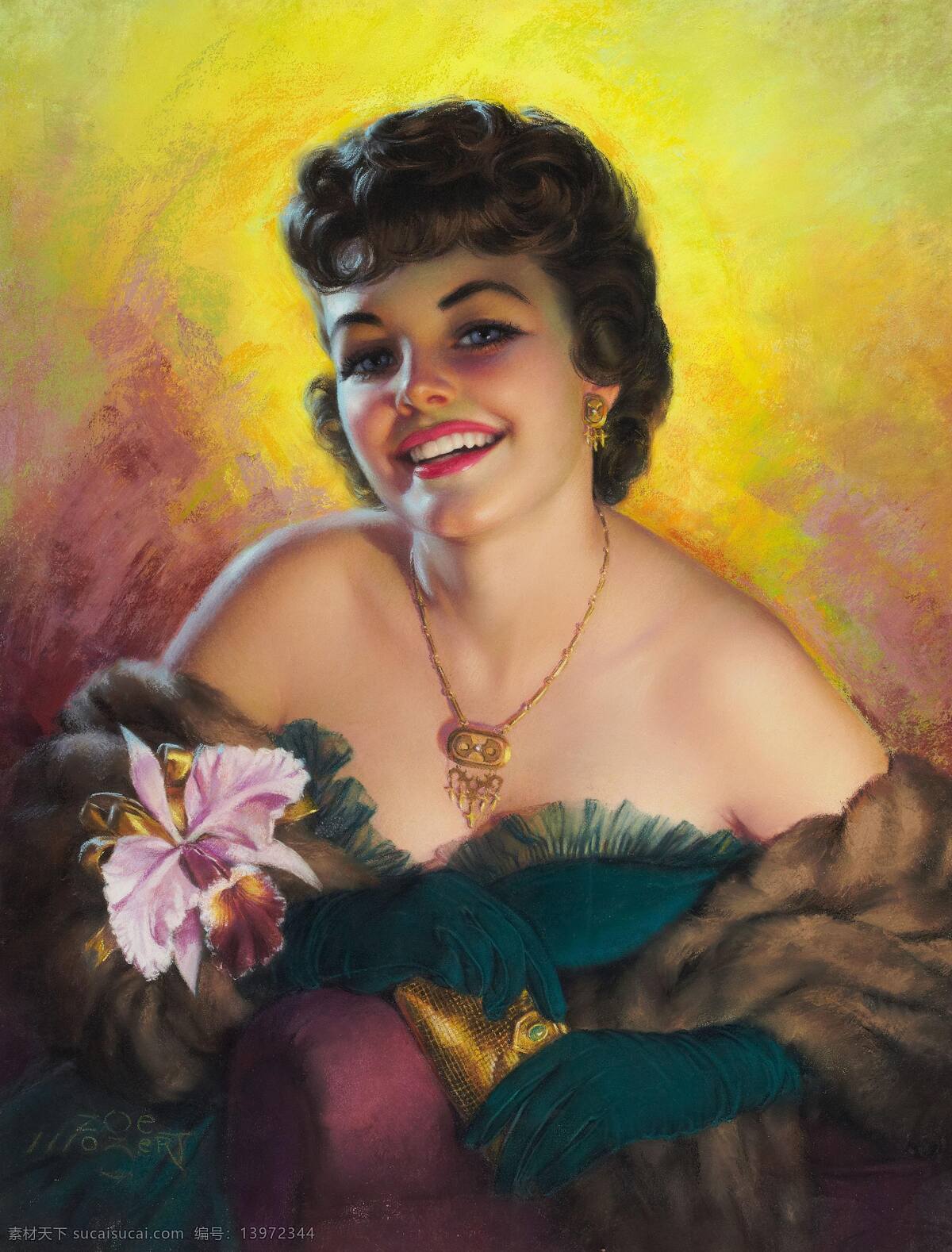 插画设计素材 复古美女 花朵 绘画 绘画书法 美女招贴画 欧美美女 人物 欧美 复古 招贴画 设计素材 模板下载 复古欧美美女 文化艺术 插画集