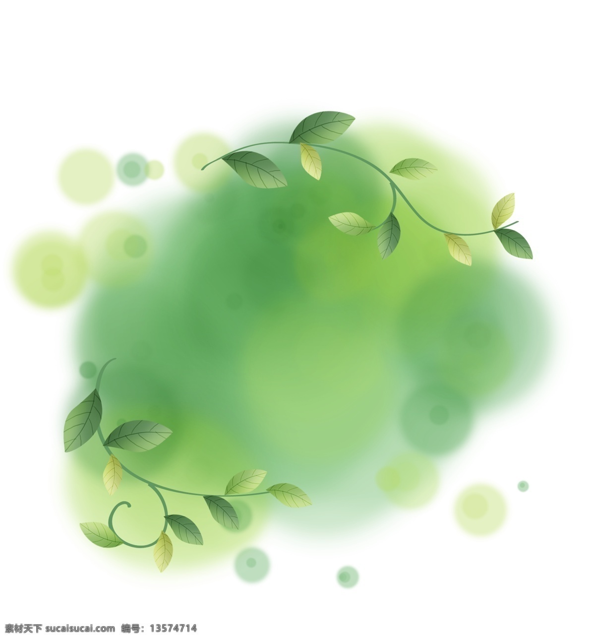 夏季 淡 彩 绿色植物 水墨 文字 框 水墨文字框 夏季文本框 春季 春天标题框 绿色 植物 文本
