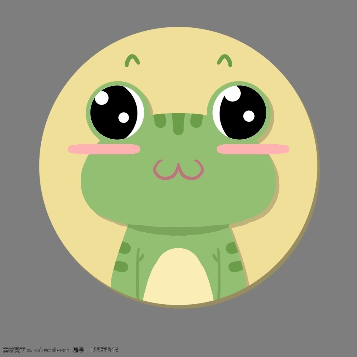 卡通绿色青蛙 表情包 可爱 绿色