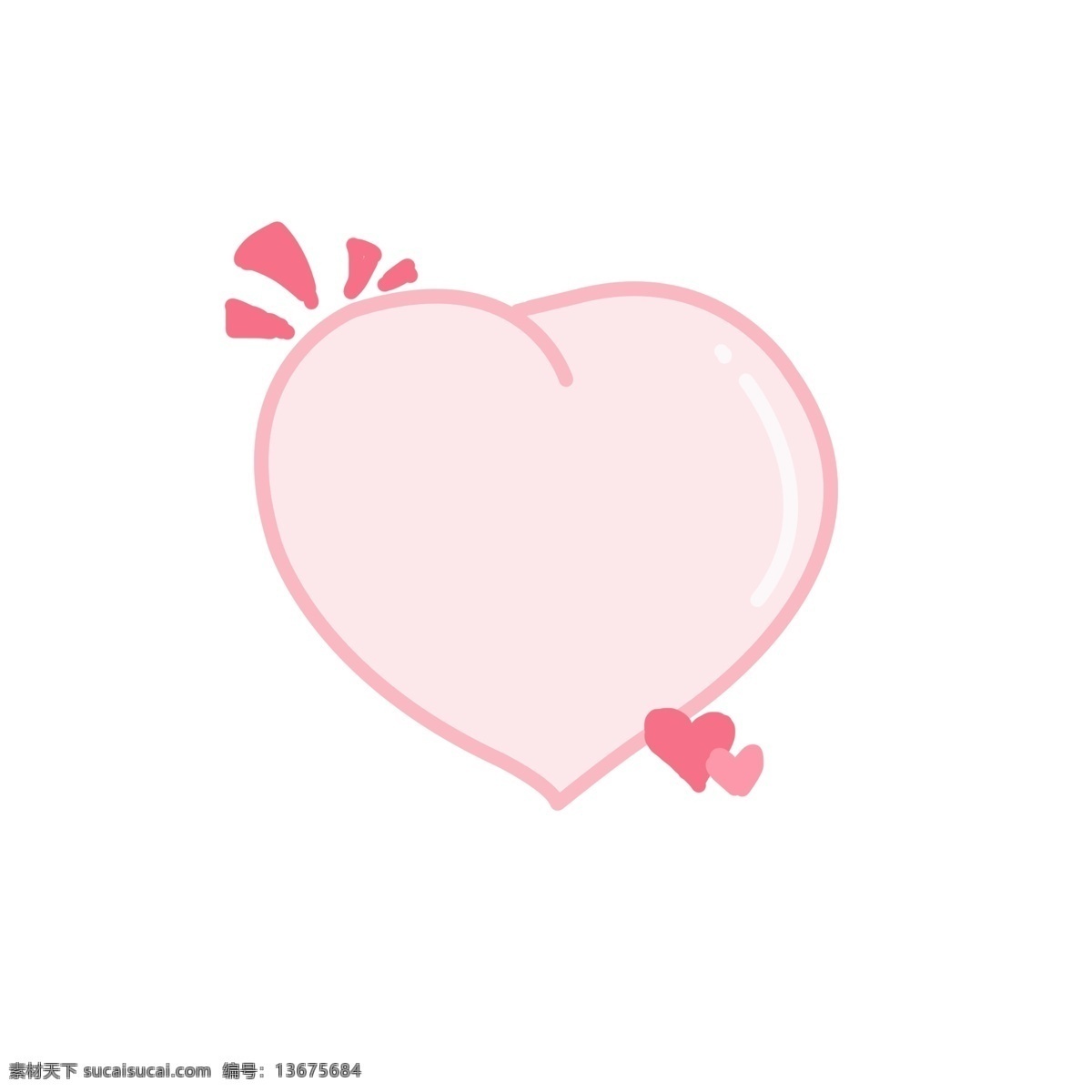 手绘 卡通 桃子 爱心 水果 对话框 边框 商用 元素 粉色 元素图标