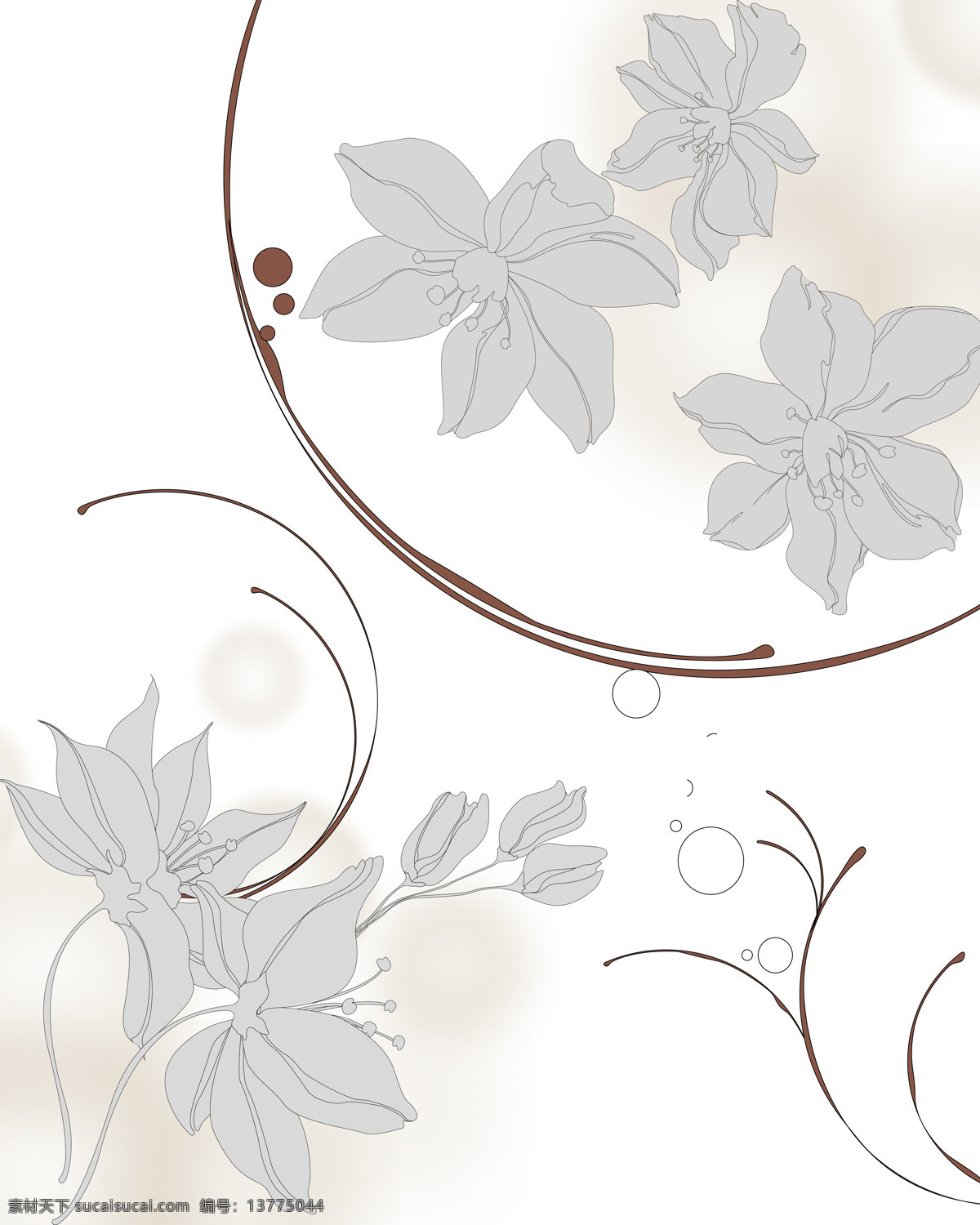 百合 百合花 背景 背景底纹 底纹边框 时尚移门 移门 百合移门 圆圈 移门图案 移门图 精美移门