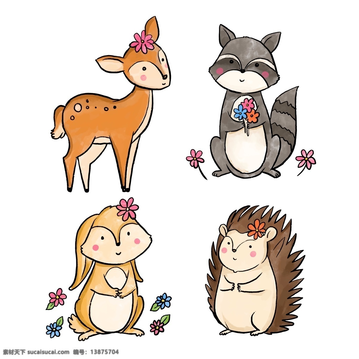 卡通动物图片 卡通动物 野生动物 手绘动物 可爱 动物素材 矢量动物 卡通设计