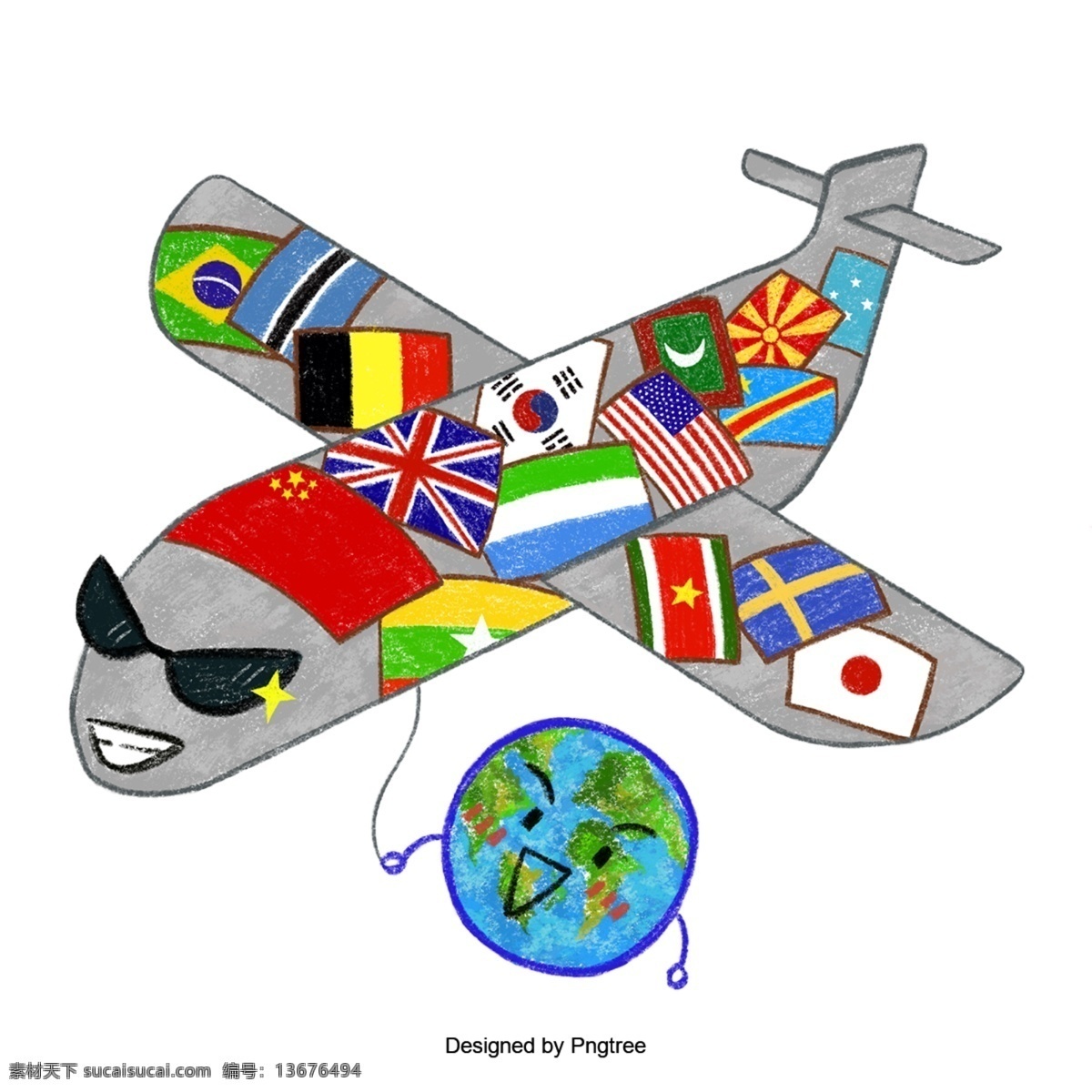 飞机旅行插图 和彩绘 插图 载体 创意 现代 蓝色 颜色