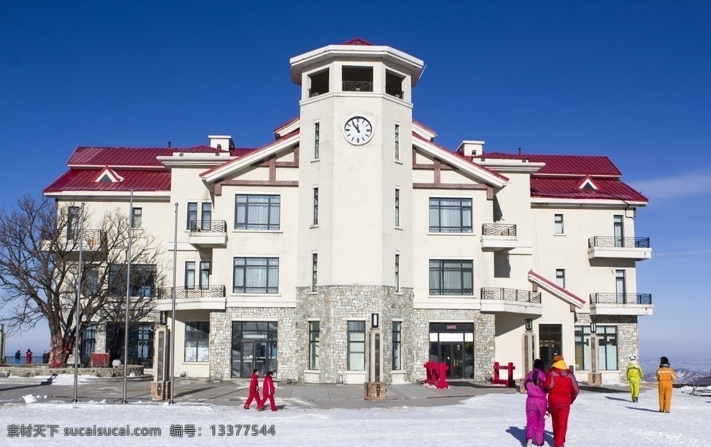 亚布力 滑雪 旅游 度假区 旅游度假区 建筑 雪景 蓝天白云 旅游摄影 国内旅游