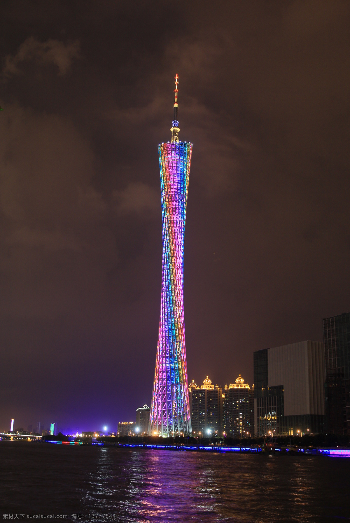 广州塔夜景 广州塔 小蛮腰 夜景 珠江 广州夜景 广州 小 蛮 腰 建筑景观 自然景观 黑色