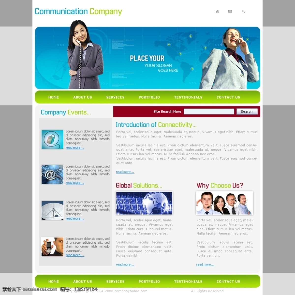语音 通信技术 公司 网页模板 技术 通信 网页素材 网页代码