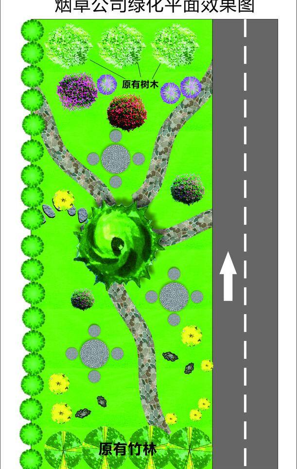 绿化 平面 效果图 psd源文件