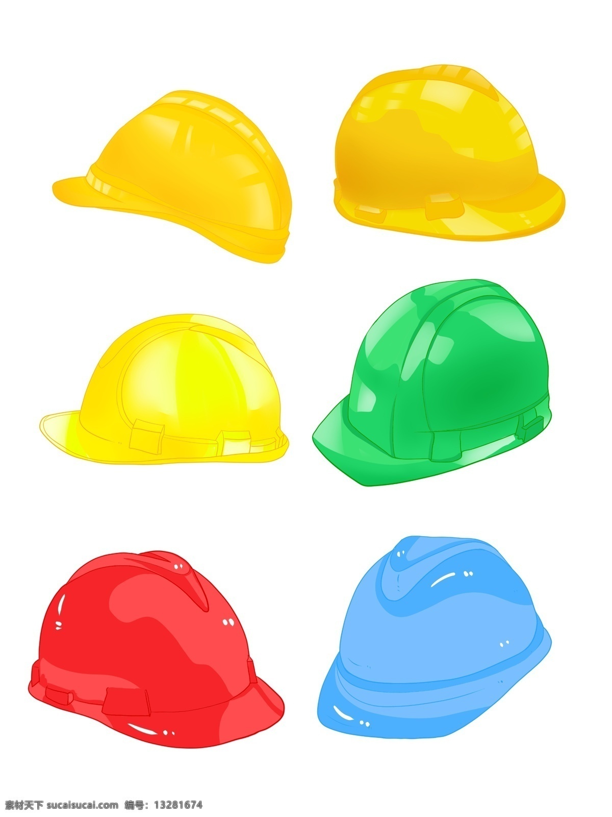 安全帽 黄色 插画 安全帽插画 工人的帽子 黄色的帽子 卡通的插画 帽子 花纹 背景 免 抠 图 分层