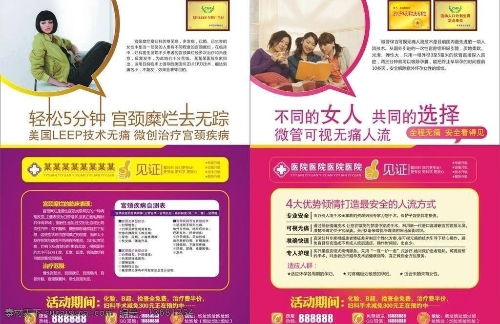 人流 宫颈糜烂 彩页 杂志 人流宫颈糜烂 矢量
