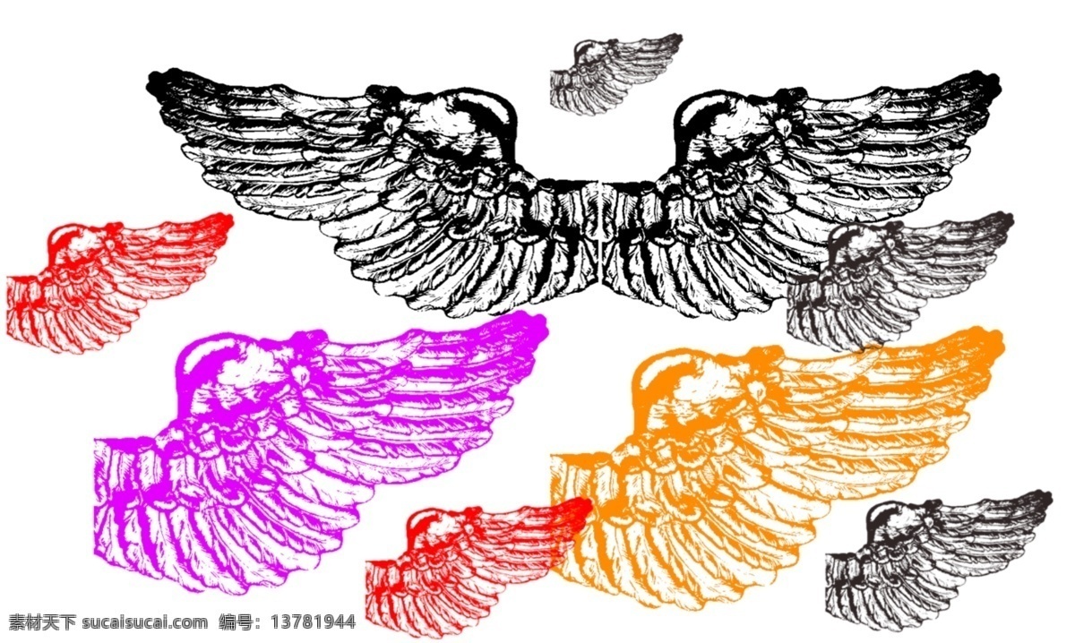 翅膀 矢量图 psd源文件 翅膀矢量图 其他ps笔刷 ps 笔刷 photoshop