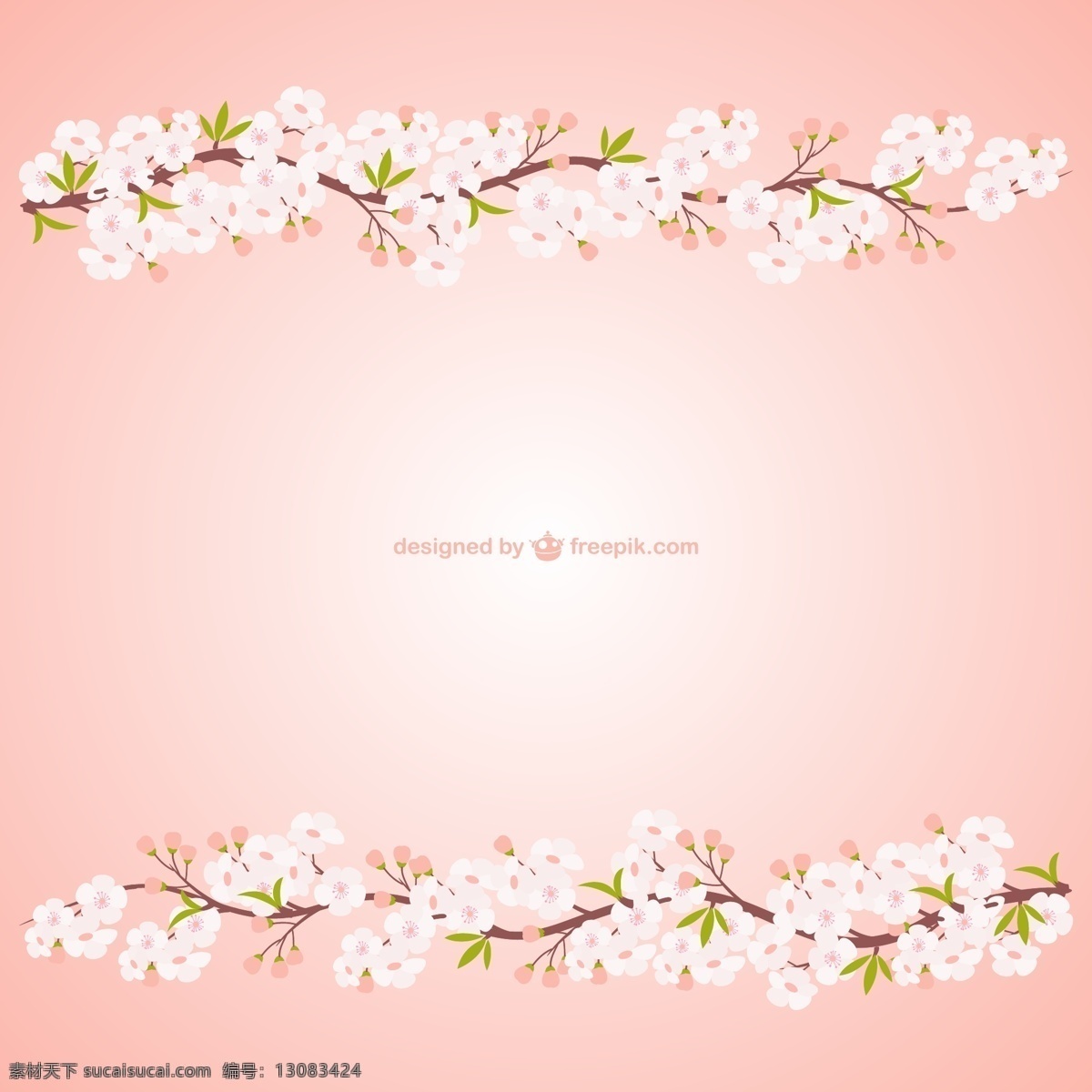 白色 桃花 枝 背景图片 花枝 花卉 背景 对称 矢量图 矢量 高清图片