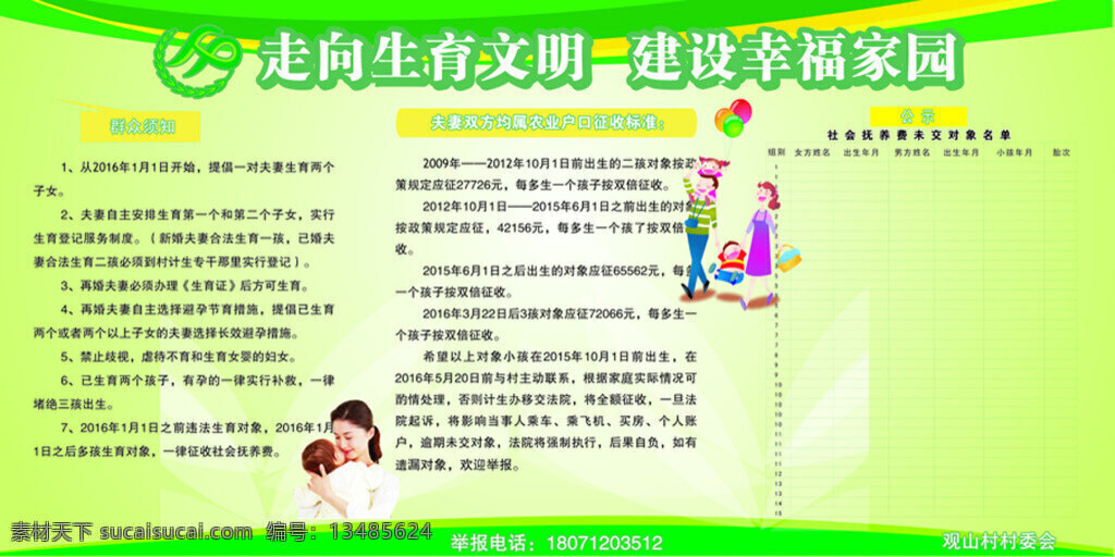 观山村cdr 计划 生育 标准 罚款 方式