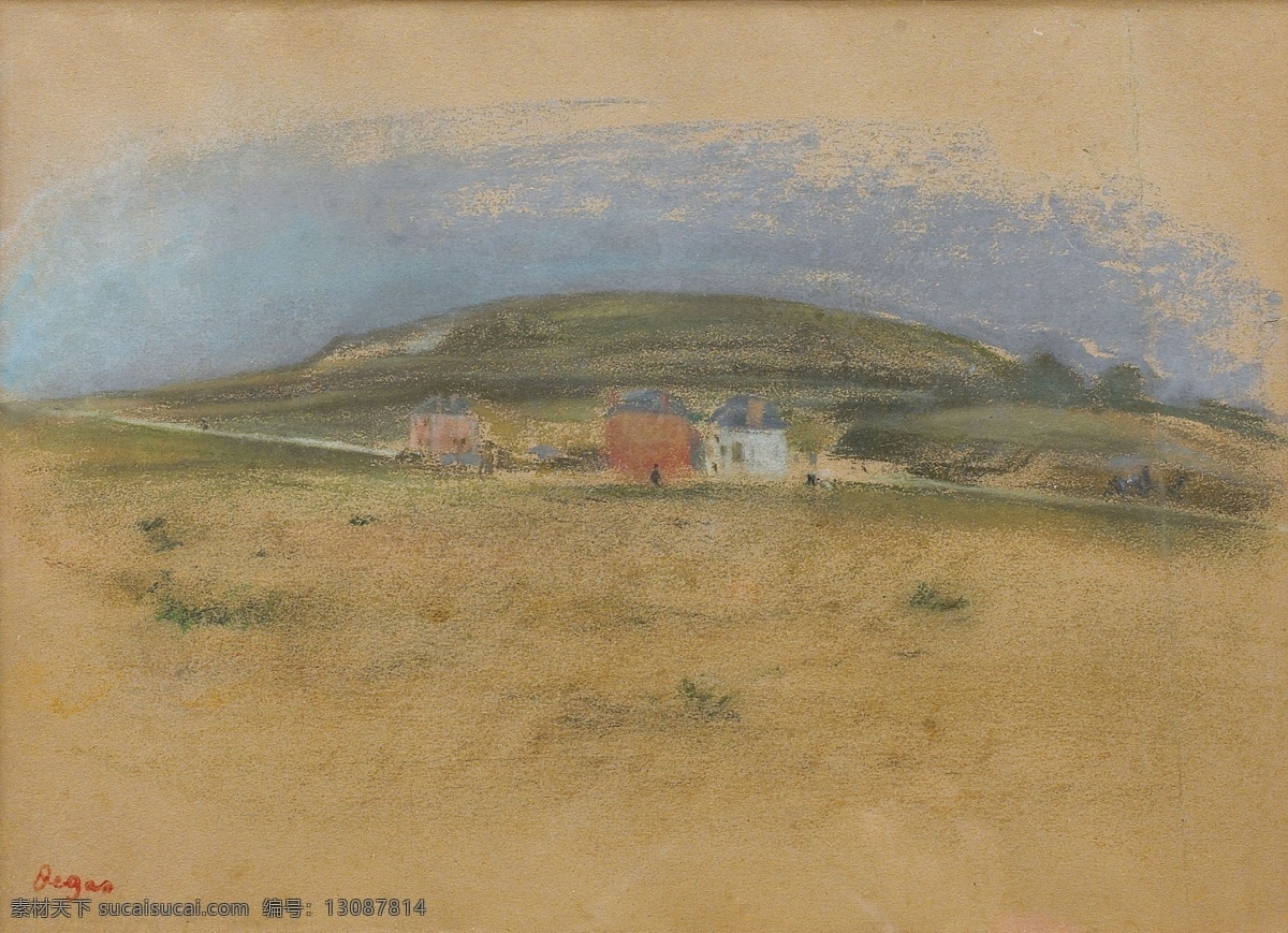 大师 画家 风景画 静物 油画 建筑 装饰画 cliffs the near houses degas edgar 人物 高清 西方 国外 现代 家居装饰素材